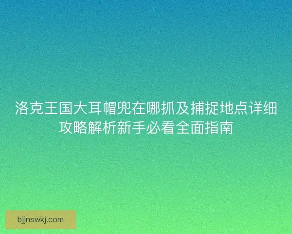 洛克王国大耳帽兜在哪抓及捕捉地点详细攻略解析新手必看全面指南